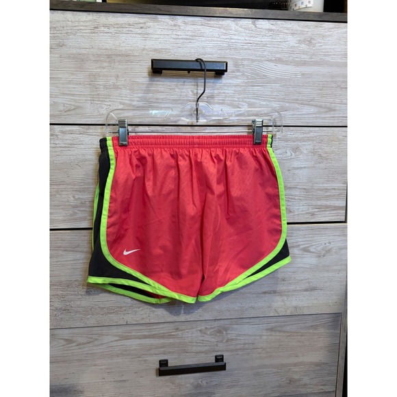 Nike Pants - Nike Dri-FIT Tempo Running Shorts Women Small Pink Black Neon Green Athletic